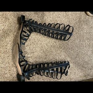 Stuart Weitzman Leather Gladiator Sandals